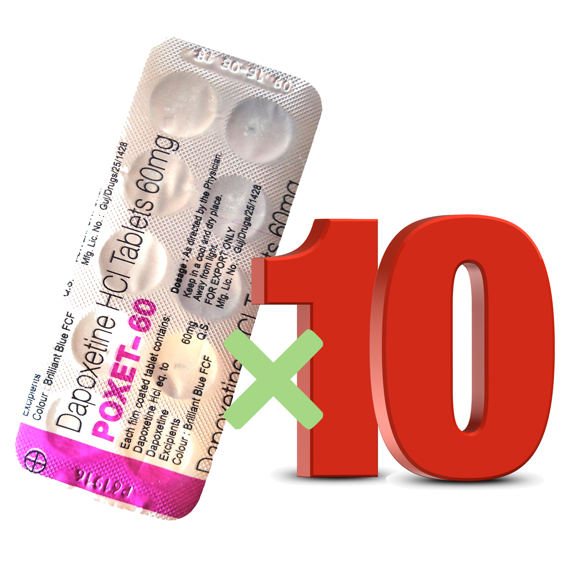 Купить Дапоксетин 60 мг x 100 шт